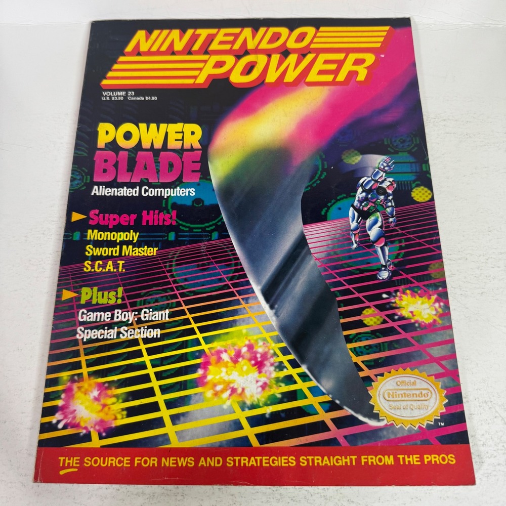 Nintendo Power Magazine Volume 23 April 1991 Multi Power Blade SimCity Poster